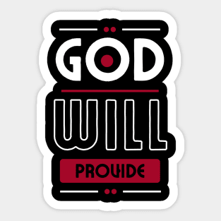 Colorful God Will Provide Christian Design Sticker